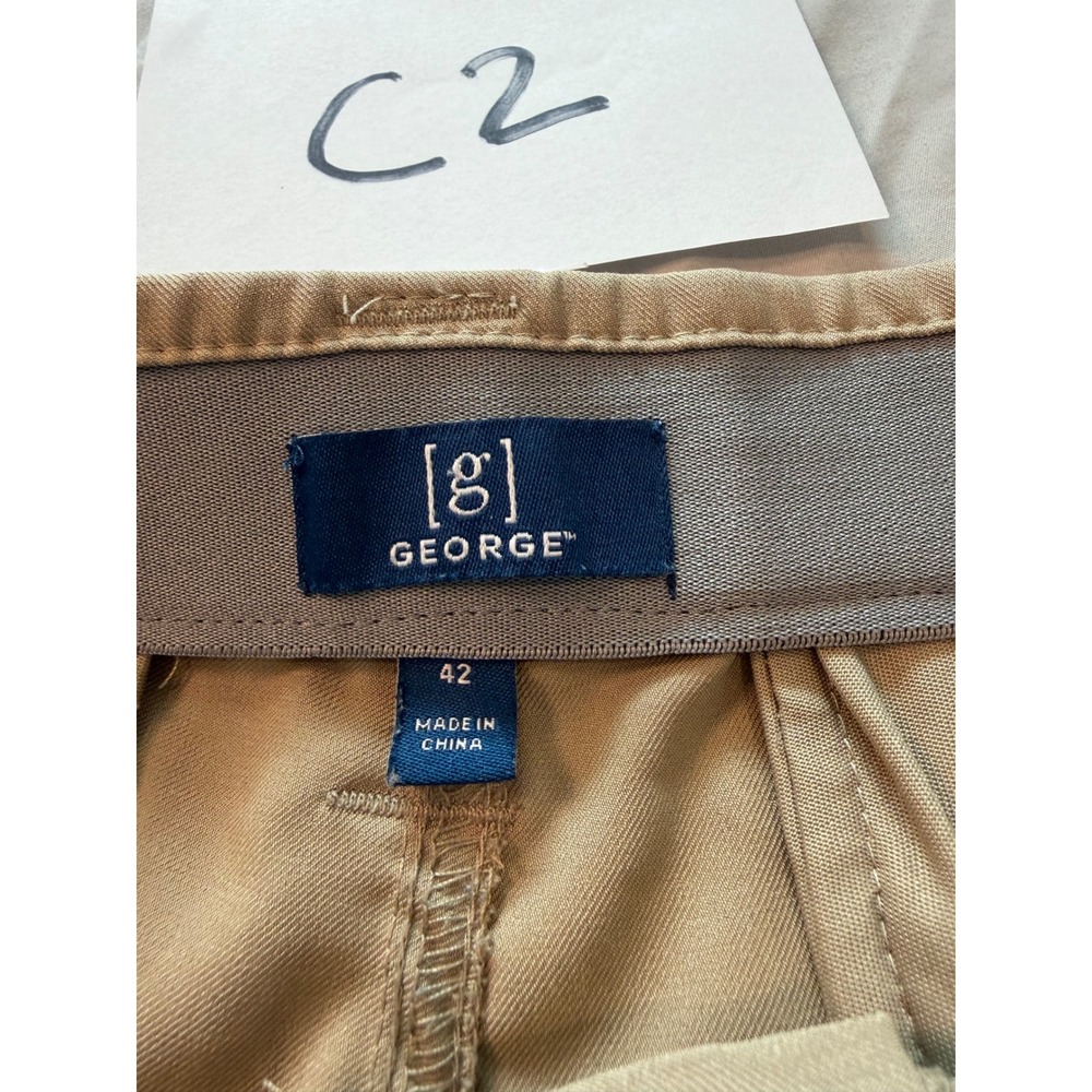 George Mens Cargo Shorts Beige Stretch Performance Utility Pockets‎ 42 GE20109 - Picture 3 of 11